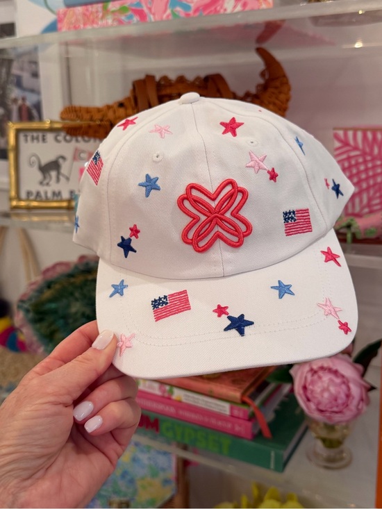 Lilly Pulitzer Embroidered 250th Celebration Baseball Hat NWT